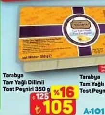 TARABYA TAM YAĞLI DİLİMLİ TOST PEYNİRİ 350 G fiyat ve kampanya bilgisi